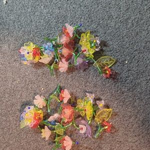 Flower beaded earrings